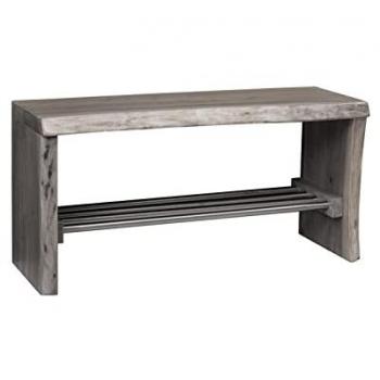 Banc d'entrée moderne en acacia