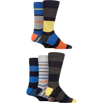 Sockshop Classic Bamboo Mix – 5 Pack Men’s Navy Plain/Striped/Patterned Socks