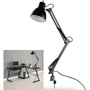 Office Studio Desk Lamp – BANGWEIER Black Clamp & Swing Arm