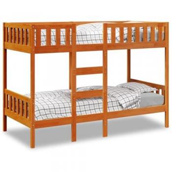 Beliche de Pinho Maciço 90x190 cm Castanho vidaXL
