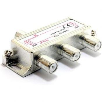 F-Type 3-Way Screw Connector Splitter for Virgin Cable 2.4G