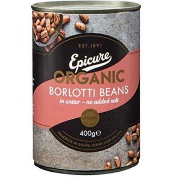 Organic Borlotti Beans Soaked in Water 6-Pack (6x400g)