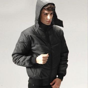 Men's Black Down Jacket with Hood
