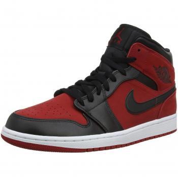NIKE Air Jordan 1 Mid, Calzature Basket Uomo, Rosso