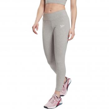Leggings Reebok Ri Cortos de Algodón Gris Mujer 2XS