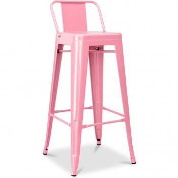 Stylix 76cm Industrial Design Bar Stool with Backrest