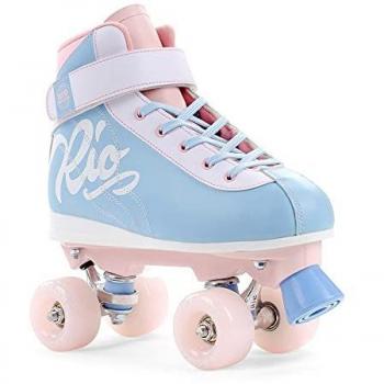 Rio Roller Pattini Quad Blu e Rosa