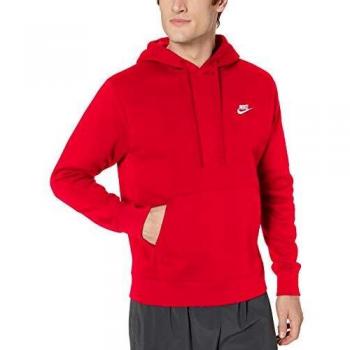 Nike Herren M NSW Club Hoodie, University Red/University Red