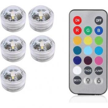 Iluminación LED sumergible RGB para jarrones y eventos