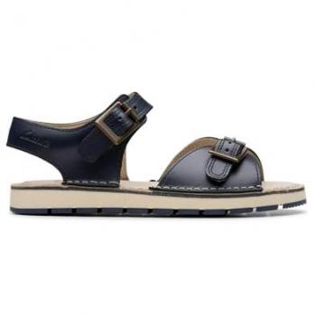 Clarks Girl's Playsun Reef K Kids Navy Sandals