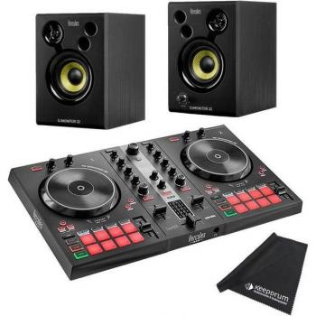Hercules Inpulse 300 MK2 DJ Controller mit Monitorboxen