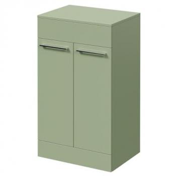 Napoli Olive Green Vanity Unit with 2 Doors and Chrome Handles