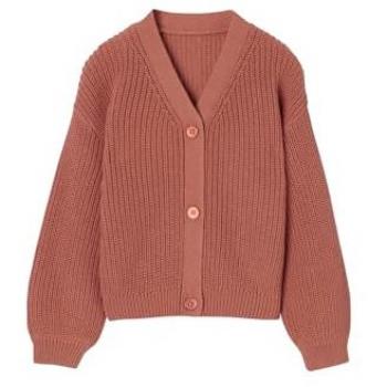 Gilet en maille perlée vieux rose pour enfant