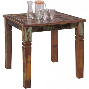 Esszimmertisch KALKUTTA 80 x 80 x 76 cm Mango Shabby Chic Massivholz