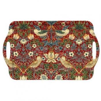 Strawberry Thief Decorative Tray in Red