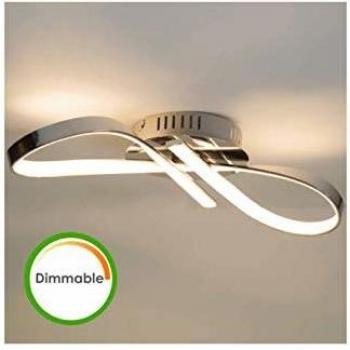 Plafonnier LED Ruban Infini Argenté