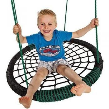 Columpio KBT ovalado de plástico negro/verde