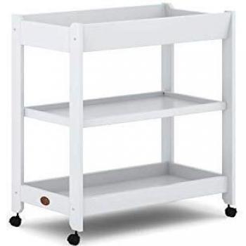 Natural Pine and White Finish Triple Tier Changing Unit