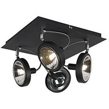 QAZQA Nox Black 4-Light Adjustable Fixture