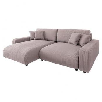 S-Style Möbel Emma Ecksofa in Puderrosa