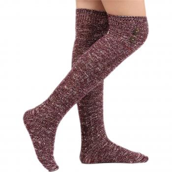 Calcetines navideños largos de algodón