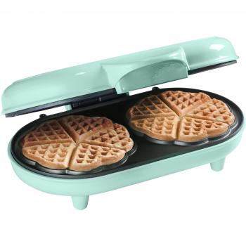 Gofrera Verde Doble Corazón 1000W