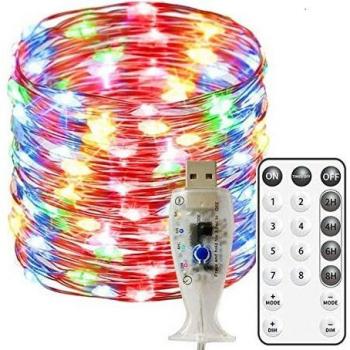 Fairy Lights 66ft/20M 200 LED USB Operated Waterproof Copper Wire String Lights with Remote