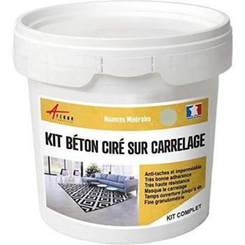 Revêtement douche en béton ciré vert clair, 2 m²