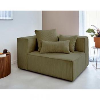Modulable d'assise gauche en velours côtelé de la gamme Colombine