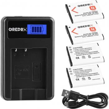 2Pcs NP-BN1 1200mAh Battery + USB Charger for Sony DSC TX7