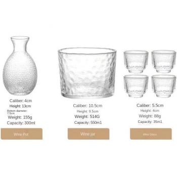 Conjunto de Vasos y Olla de Sake