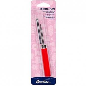 Hemline Professional Tailor's Awl with Sturdy Wooden Handle