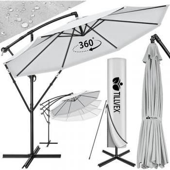 Alu Marktschirm mit Windschutz Ø 300 cm