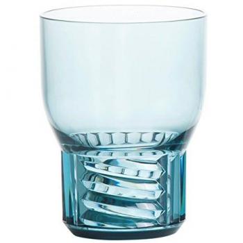 Kartell Trama Wein-Gläser in Hellblau – Thermoplastic Technopolymer, 11 x 8,5 cm, Vierer-Set