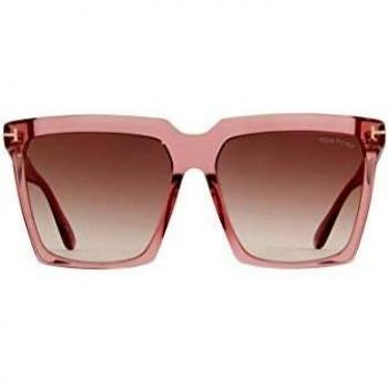 Tom Ford Damen Sonnenbrille FT0764, 58/16/140 Transparent Pink/Braun