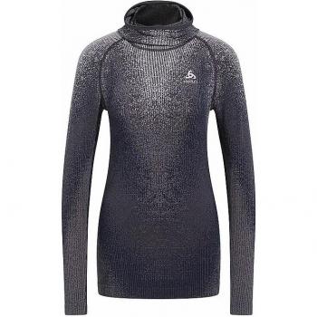 ODLO Damen Langarmshirt mit Gesichtsschutz grau Größe M