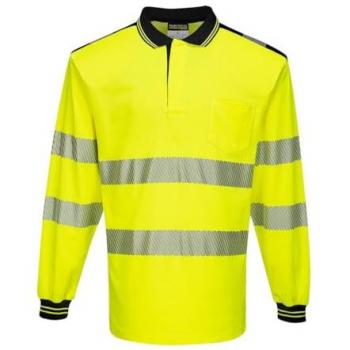 Polo PW3 Fluo Jaune/Noir XS