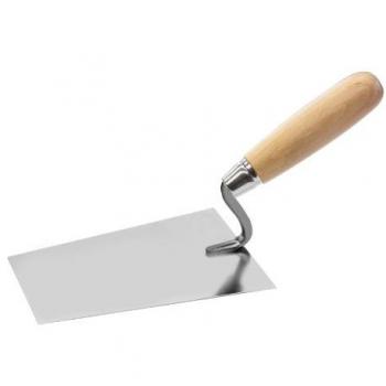 MAURERKELLE S-HALS, EDELSTAHL, HOLZ, 180MM