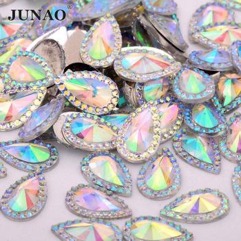 Piedras de cristal JUNAO lágrima 13x18mm y 18x25mm