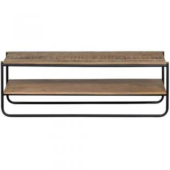 Table basse Rikkie en bois de manguier brun 120x40x51cm