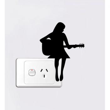 Violin Silhouette Wall Sticker