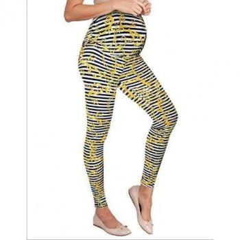 Taille haute pantalon de maternité imprimé graphique