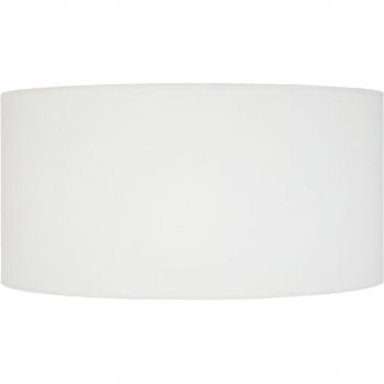 Abat‑jour circulaire TOSEL 35 cm, tissu blanc d’ivoire