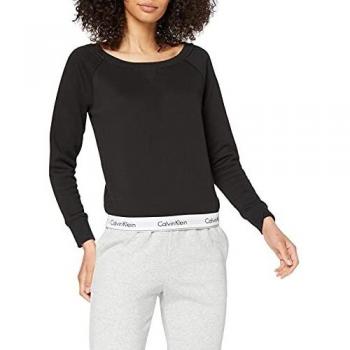 Calvin Klein T-shirt long à manches noires M Femme