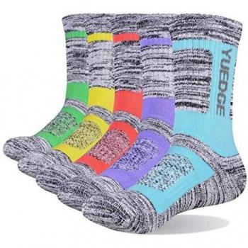 YUEDGE Women's Anti Blister Crew Socks