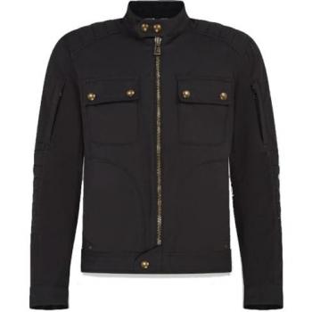 Nero L Giacca Moto Belstaff Roberts Impermeabile