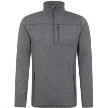 Mountain Warehouse Helford Fleece-Oberteil für Herren grau mit halbem Reißverschluss 2XS