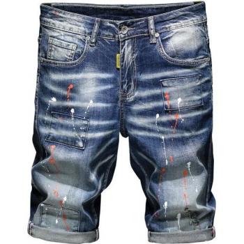 Men's Camouflage Jean Shorts with Multi Pockets