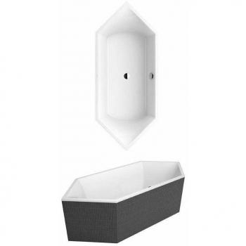 V&B Squaro Sechseck-Badewanne – 1892 × 794 × 620 mm, HC TP2