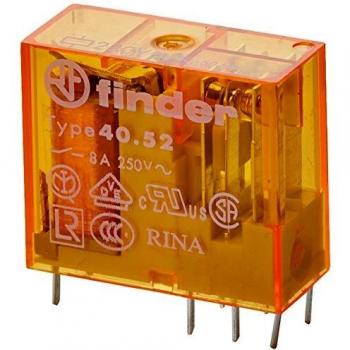 Finder Relé de potencia sin enclavamiento 40 Series de 2 polos, DPDT, bobina 230V AC, 8A, Montaje en PCB